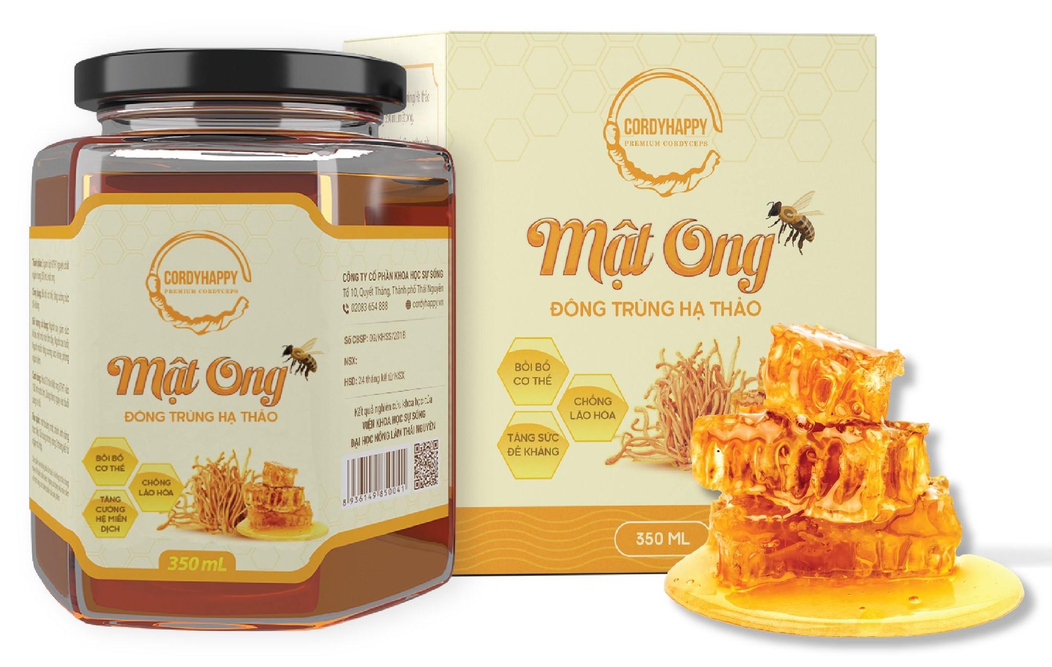 đông trùng hạ thảo ngâm mật ong cordyhappy