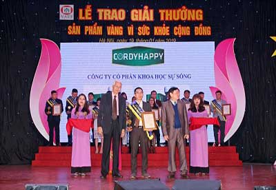 đông trùng hạ thảo cordyhappy huy chương vàng vì sức khỏe cộng đồng